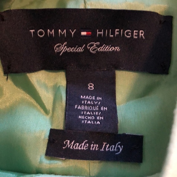 Tommy Hilfiger Womens Jacket Sz 8 Green Wool Blend Classic Special Edition Zip - Picture 4 of 11
